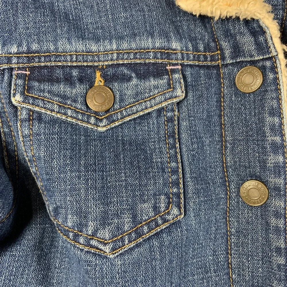VTG Gap Kids‎ XXL Sherpa Lined Denim Jacket Chore Barn Coat EUC